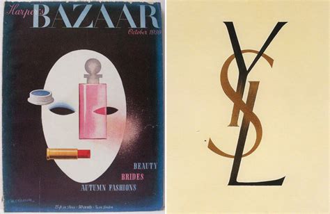 ysl logo design history.